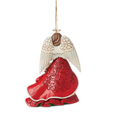 Red Angel with Cardinals Ornament