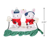 Merry Mice With Popcorn Garland Ornament