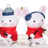Merry Mice With Popcorn Garland Ornament