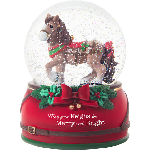 May Your Neighs Be Merry And Bright Annual Animal Snow Globe