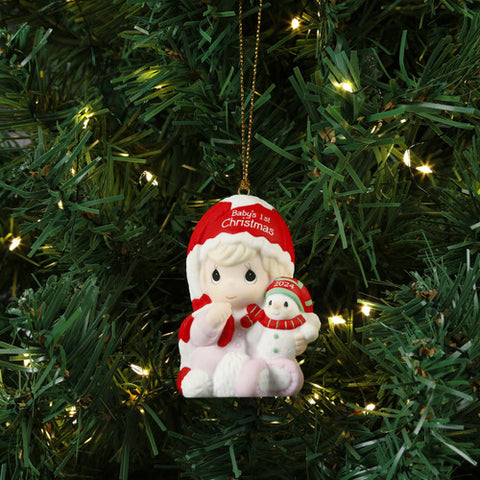 Baby’s First Christmas 2024 Dated Girl Ornament