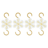 Snowflake Metal Ornament Hooks, Set of 4