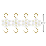 Snowflake Metal Ornament Hooks, Set of 4