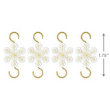 Snowflake Metal Ornament Hooks, Set of 4