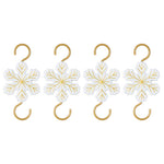 Snowflake Metal Ornament Hooks, Set of 4