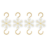 Snowflake Metal Ornament Hooks, Set of 4