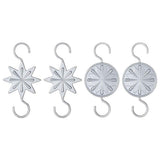 Star Metal Ornament Hooks, Set of 4