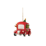 Grinch in Red Truck Ornament