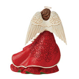 Red Christmas Angel Figurine