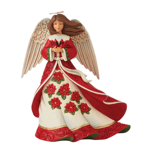 Red Christmas Angel Figurine