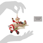 Santa in Airplane Ornament