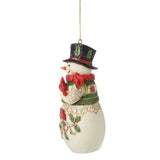 Snowman with Cardinal Ornament