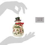 Snowman with Cardinal Ornament