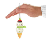 Dad Snowman Ice Cream Cone 2024 Ornament