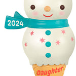 Daughter Snowman Ice Cream Cone 2024 Ornament