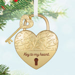 Key to My Heart Metal Ornament