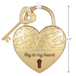 Key to My Heart Metal Ornament