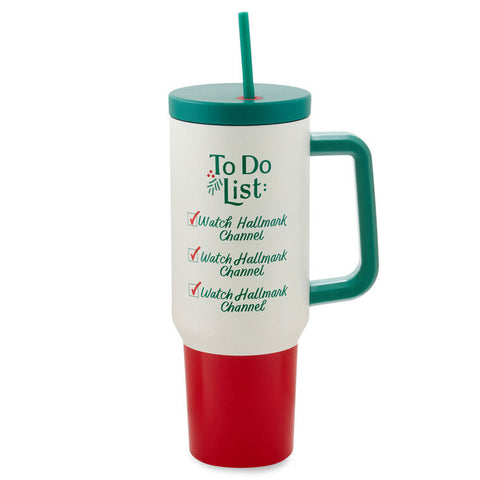 Hallmark Channel To-Do List Travel Mug With Straw, 40 oz.