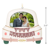 Just Married 2024 Porcelain Photo Frame Ornament