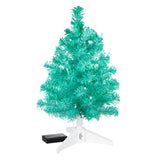 Miniature Mint Green Pre-Lit Christmas Tree, 18.75"