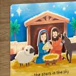 Manger Scene Musical Shadow Box With Light, 7x7