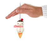 Mom Snowman Ice Cream Cone 2024 Ornament