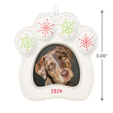 Happy Dog 2024 Porcelain Photo Frame Ornament