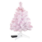 Miniature Pastel Pink Pre-Lit Christmas Tree, 18.75"