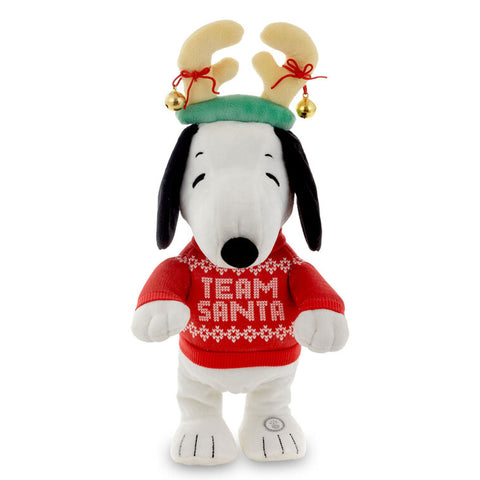 Peanuts® Team Santa Snoopy Plush With Sound and Motion, 14"