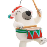 Little Drummer Bear Musical Ornament