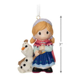 Disney Precious Moments Frozen Anna and Olaf Porcelain Ornament