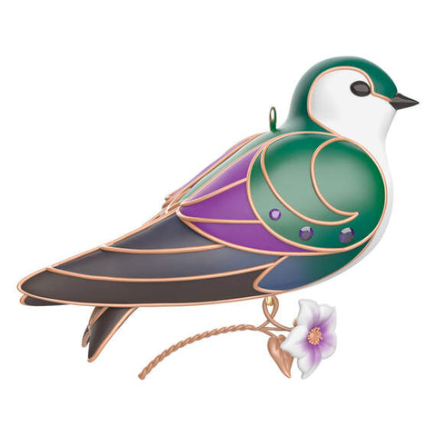 The Beauty of Birds Violet-Green Swallow Ornament