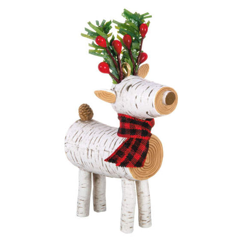 Birch Reindeer Ornament