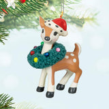 Mini Retro Reindeer Ornament, 1.41"