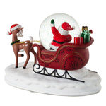 Santa's Sleigh Musical Snow Globe Figurine, 5.6"