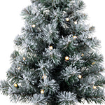 Miniature Snowy Green Pre-Lit Christmas Tree, 18.75"