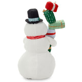 Snowman With Presents Plush Holiday Decor, 18"