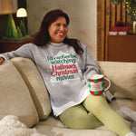 Hallmark Channel Christmas Movies Women's Oversized Gray Sweatshirt