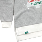 Hallmark Channel Christmas Movies Women's Oversized Gray Sweatshirt