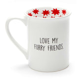 Love My Furry Pet Glitter Mug
