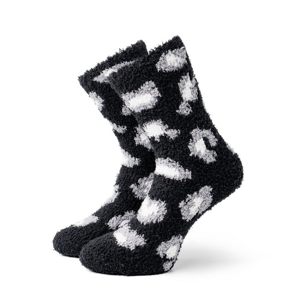 Cedar Paddle Soft Cat Socks (Black)